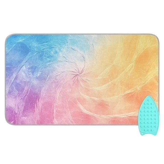 Colorful Fantasy Spin Ironing Mat Blanket for Table Top Travel Portable Ironing Board Pad 47.2x27.6 Inch