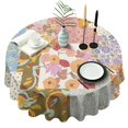 thumbnail image 1 of Colorful Farmhouse Flower Round Table Cloth,Wrinkle Resistant Table Cover with Polyester,Waterproof Reusable Round Table Clothes for Easter Birthday Picnic Wedding (Round,60x60inch), 1 of 6