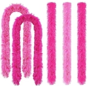 Colorful Feather Boas,Bexikou 5 Pcs 5ft Christmas Feather Boas Large Feathers Boas for Craft Wedding Party Dress Up Christmas Costume Decoration