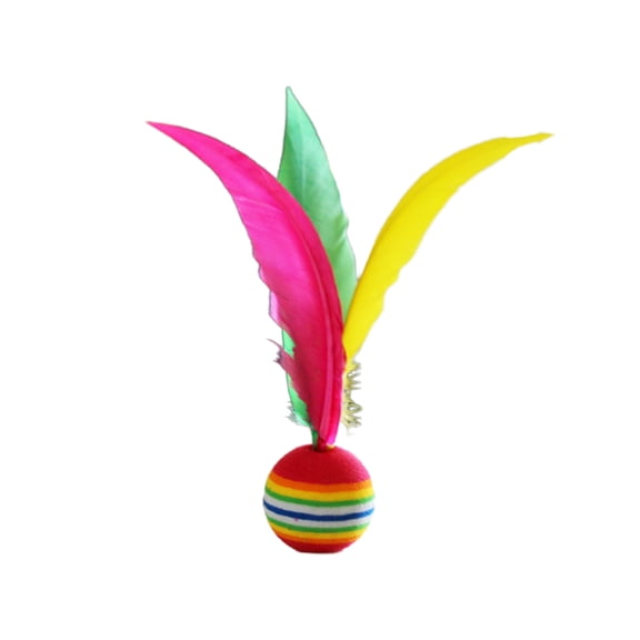 Colorful Feathers Shuttlecock Ball, High Elastic Sponge Ball Indoor and Outdoor Sports Activities, Fun Family Games