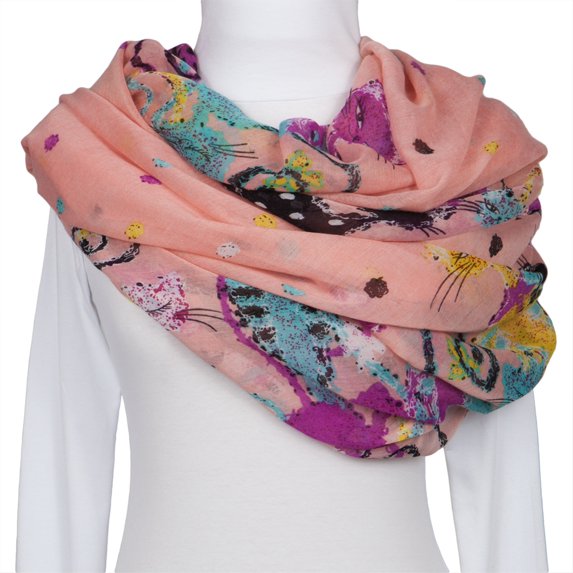 Colorful Felines Pink Scarf