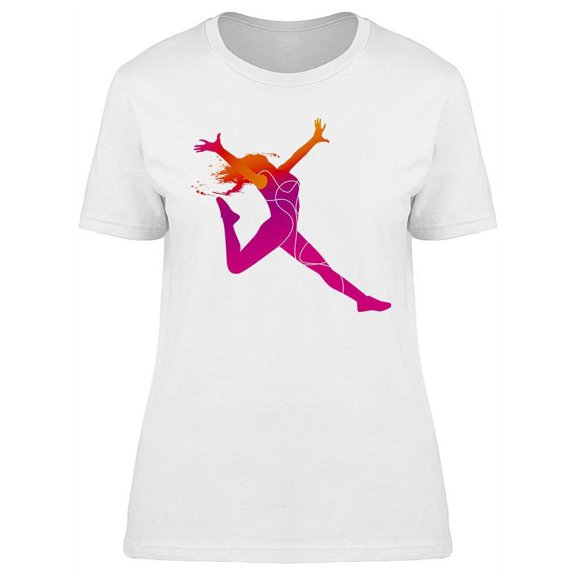 Colorful Female Silhouette  T-Shirt Women -Image by Shutterstock, Female x-Large