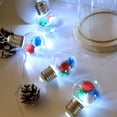 thumbnail image 1 of Colorful Filigree Christmas Ball LED Light String – 6.6ft 10 LEDs Battery/USB Powered Decorative Holiday Lights for Tree, Indoor & Outdoor, 1 of 5