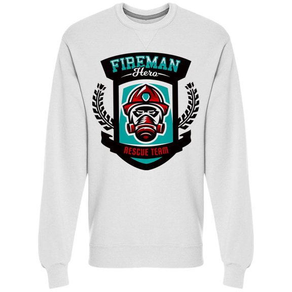 Colorful , Fireman Sweatshirt Men -Image by Shutterstock, Male Small