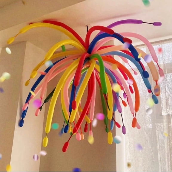 Colorful Fireworks Balloons Set - Vibrant Magic Balloons for Birthday Parties and Classroom Decor
