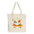 thumbnail image 1 of Colorful Fish Illustration Tote Bag - Multifunctional Canvas Bag with Underwater Scene Perfect for Shopping Travel & Parties, 1 of 4