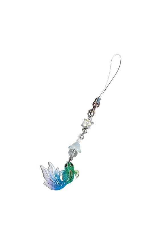 Colorful Fish Mobile Accessory Shatterproof Design Gold Fishes Key Rings Portable Jewelry Decoration For Everyday Use