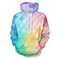 thumbnail image 1 of Colorful Fish Scale Pattern 3D Print Hoodie Men Women Autumn Thin Pullover Sweatshirt Vintage Streetwear Tops, 1 of 6