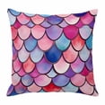 thumbnail image 1 of Colorful Fish Scale Throw Pillow Cover Summer Beach Coastal Cotton Linen Cushion Cover Throw Pillow Case with Invisible Zipper for Couch Sofa Bed Chair Car 20x20 Inch, 1 of 9