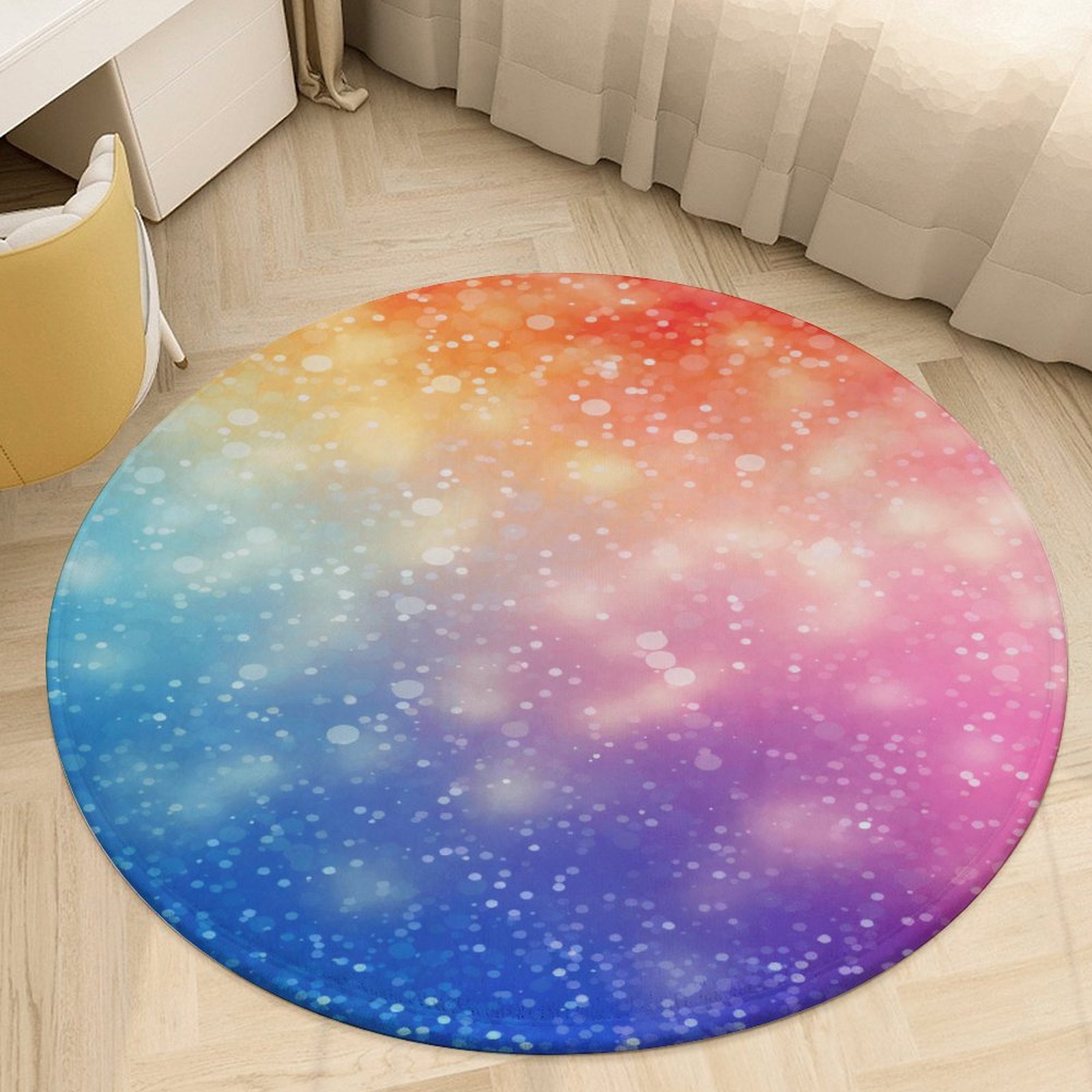 Colorful Fish Scales Round Area Rugs for Bedroom Living Room, 3FT Soft ...