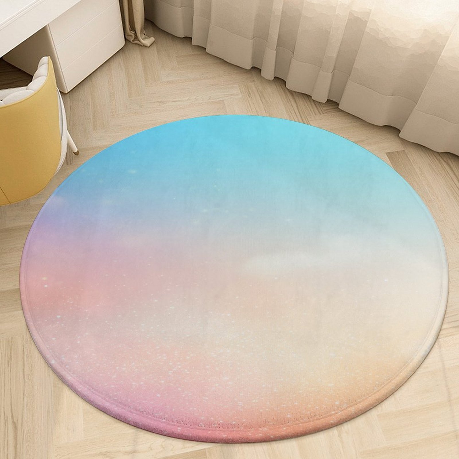 Colorful Fish Scales Round Area Rugs for Bedroom Living Room, 4FT Soft ...