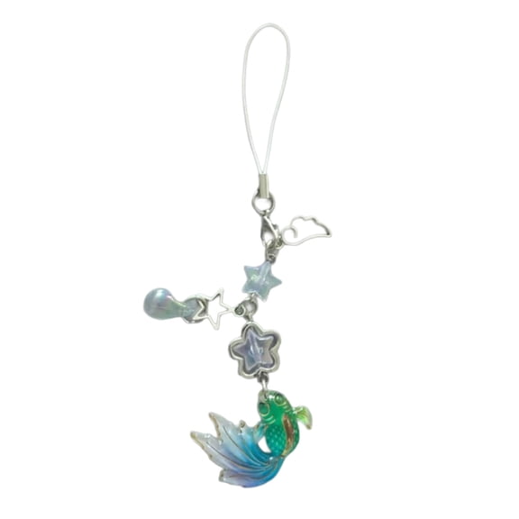 Colorful Fish Star Beaded Phone Charm Handmade Sturdy Acrylics Accessory