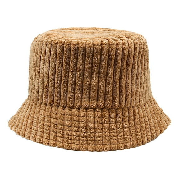 Colorful Fisherman Hat Wide Stripe Corduroy Fashionable Sun Hat For Large Head Size Stylish Streetwear Cap