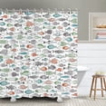 thumbnail image 1 of Colorful Fishes Shower Curtain, Kids Shower Curtains Set with 12 Hooks, Waterproof Shower Curtain for Bathroom, 72 x 72 Inch, Cartoon Fun Fishes Ocean Animals Bath Curtains, 1 of 6