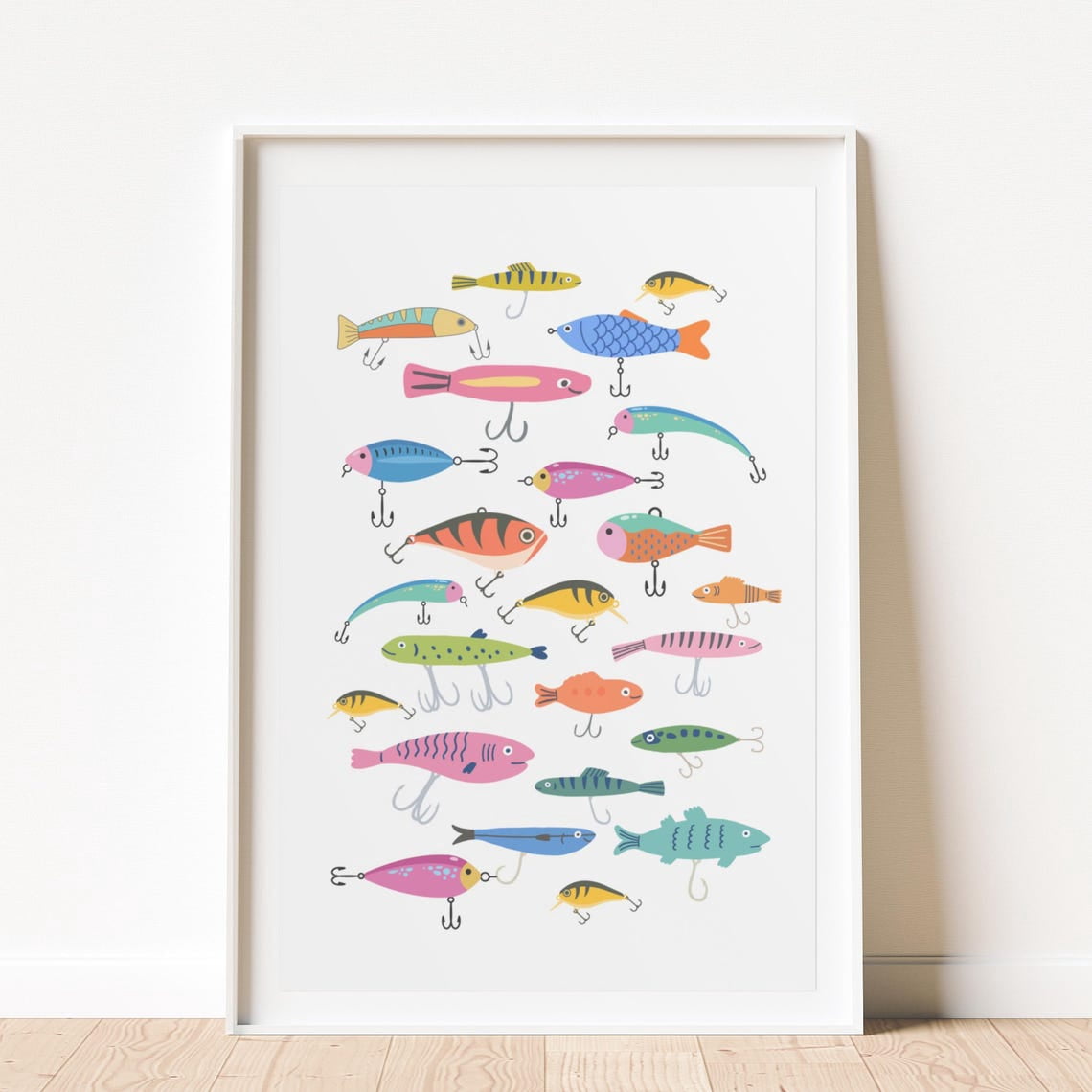 cheap fishing lures decor Heddon Lure Lucky 13 Wood Wall inspired dcor Colorful Fishing Lures Fish Art