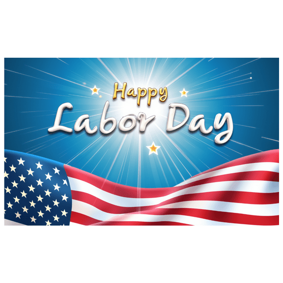 Colorful Flag Happy Labor Day Banner Polyester Material Patriotic Theme Decorative Design for Holiday Celebration Indoor Event Party Decoration