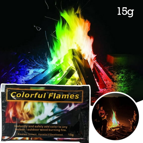 Colorful Flame Stain Powder Fire Color Changing Flames Outdoor Indoor Party Festival Supplies 3 Pack Campfire Fire Pit Decoration