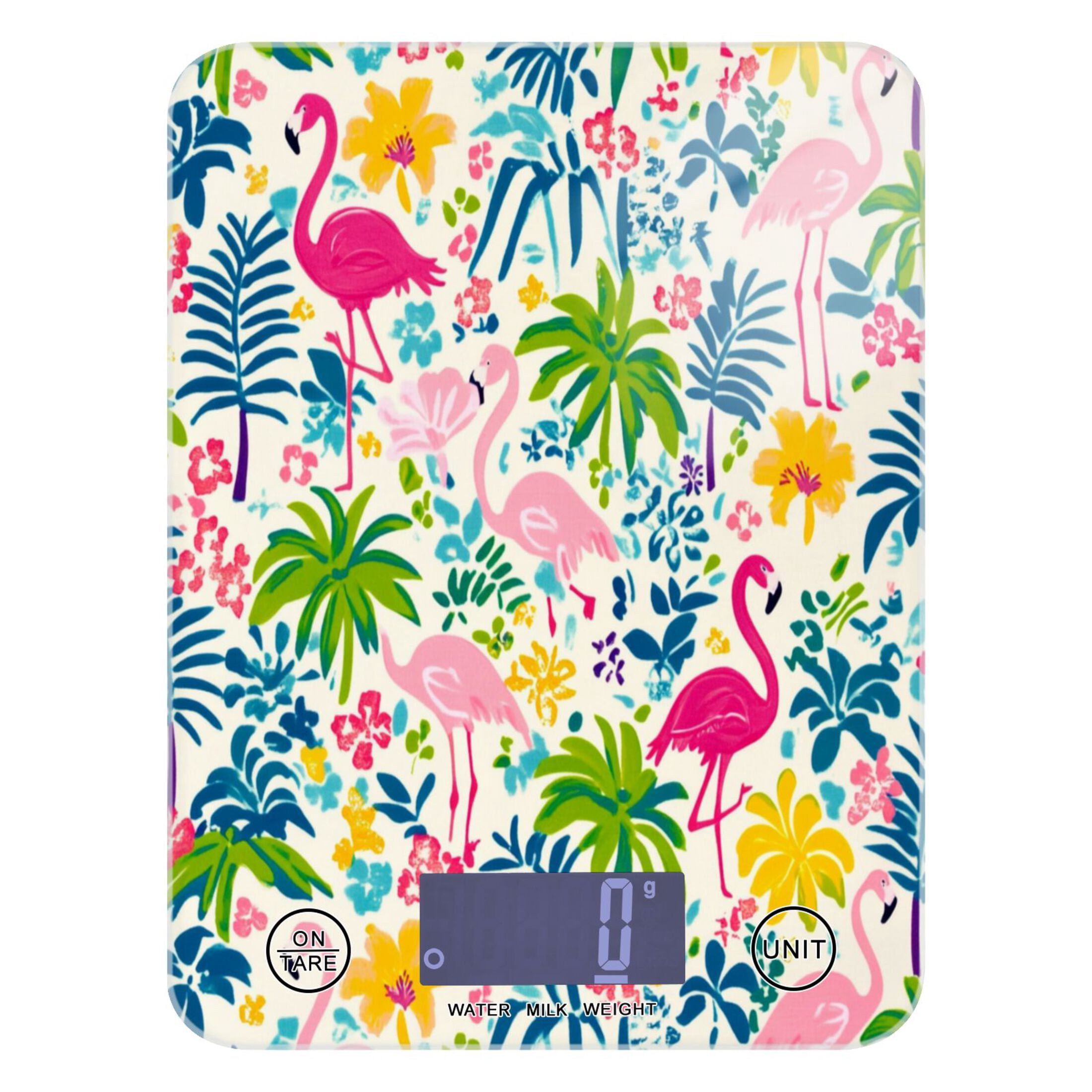 Colorful Flamingo Pattern Food Scale Digital Kitchen Scale Waterproof ...
