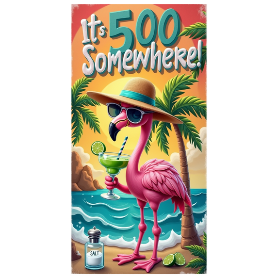 Colorful Flamingo Tropical Banner Beach Relaxation Summer Vibes Decorative Design for Party Decoration Summer Event Outdoor Celebration