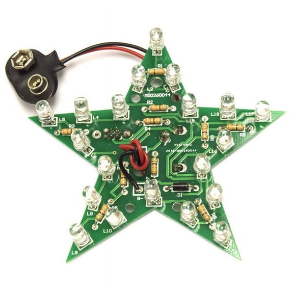 Colorful Flashing Star Soldering Kit (Intermediate Skill Level)