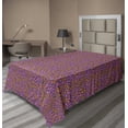 thumbnail image 1 of Colorful Flat Sheet, Happy Floral Scene Pattern of Simplistic Petals Botanical Details, Soft Comfortable Top Sheet Decorative Bedding 1 Piece, 6 Sizes, Orange Purple and Pink, by Ambesonne, 1 of 1