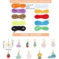 thumbnail image 1 of Colorful Flat Shoelace Set 10 Strands Shoelace with 11PCS Shoe Pendant Charms Mixed Color Polyester Cords Sneaker Shoe Laces Cute Shapes Alloy Enamel Pendants, 1 of 6