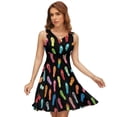 thumbnail image 1 of Colorful Flip Flops Sleeveless Dress Women Summer Evening Dresses Ladies Sundress, 1 of 7
