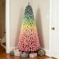 thumbnail image 1 of Colorful Flocked Christmas Tree 7.5FT, Bringstar Artificial Xmas Tree with 1927 Premium PVC Branch Tips, 1 of 8