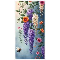 Colorful Floral Banner Nature Garden Design Decorative Flowers for Outdoor Party Event Home