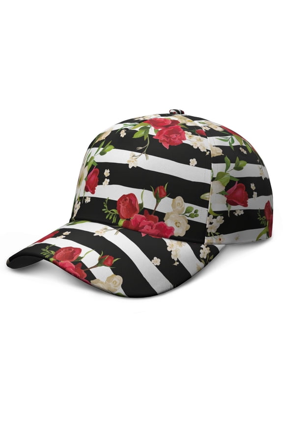 Colorful Floral Baseball Cap Adjustable Snapback Romantic