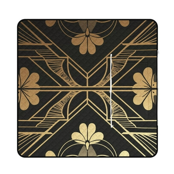 Colorful Floral Bohemia Picnic Blanket Waterproof Outdoor Beach Blanket Hand-held Pad Suitable for Travel, Camping, Beach, Family Gatherings