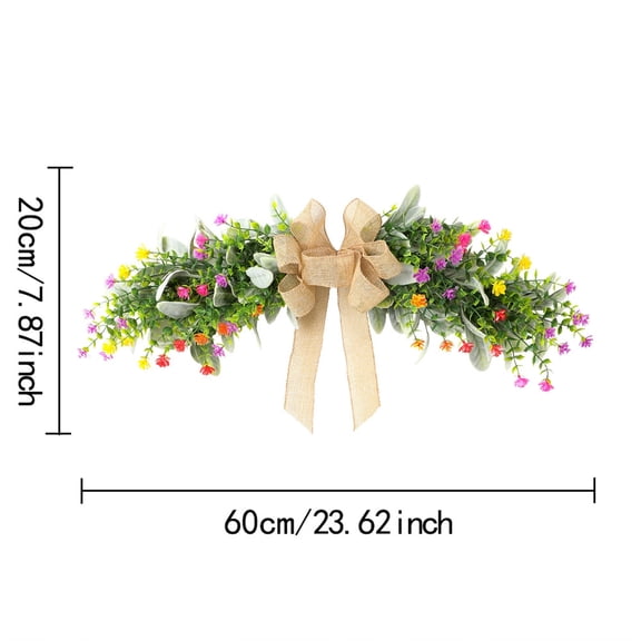 Colorful Floral Bow Door Lintel Decoration A Festive Hanging Accent For Easter Spring Entrances Mantels And Adding A Cheerful Touch To Home Decor