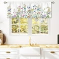 thumbnail image 1 of Colorful Floral Curtain Valance for Window Treatments Flower Plant Wildflower Kitchen Treatment Boho Farmhouse Botanical Window Drapes for Bathroom Bedroom Living Room 1 Panel (52x18 Inch), 1 of 5