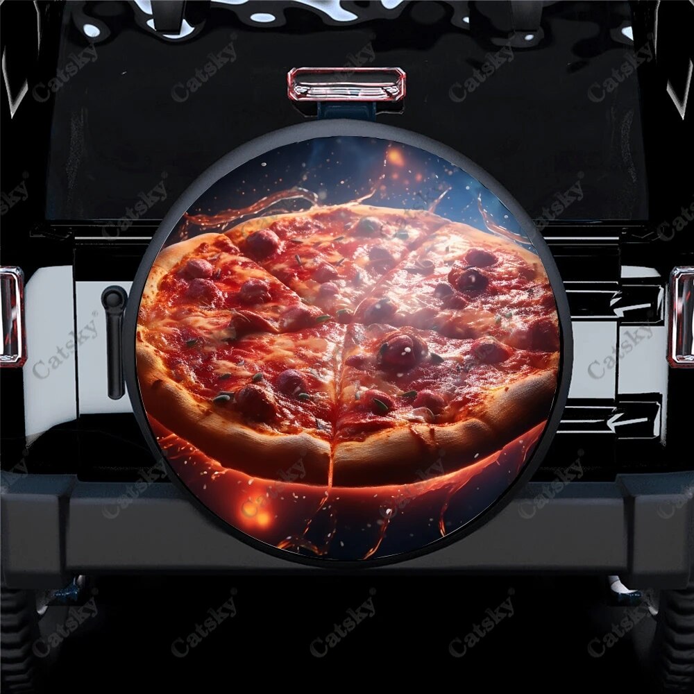 Colorful Floral Daisy Seamless Pattern Polyester Universal Spare Wheel