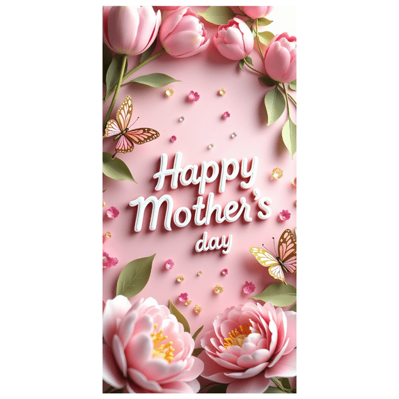 Colorful Floral Design Happy Mothers Day Banner Backdrop Background Party Decorations Photo Props Home Decor Family Gatherings Celebration Events Mothers Day Party Decor