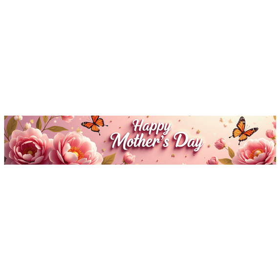 Colorful Floral Design Happy Mothers Day Banner Backdrop Background Party Decorations Photo Props Home Decor Family Gatherings Celebration Events Mothers Day Party Decor