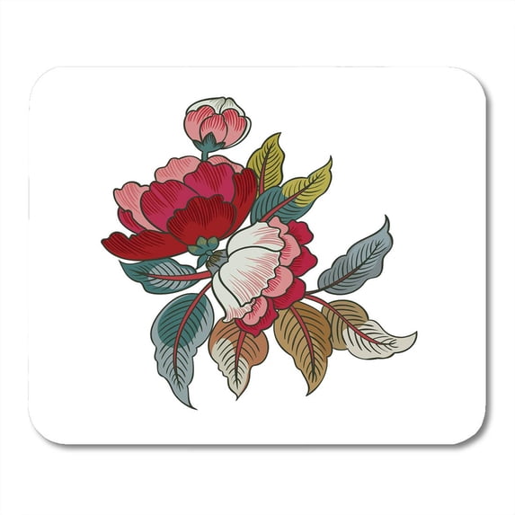 Colorful Floral Exotic Flowers for Green Retro Abstract Beautiful Mousepad Mouse Pad Mouse Mat 9x10 inch
