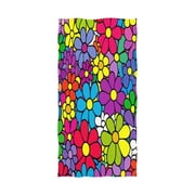 Colorful Floral Explosion 64x32 Bath Towels Lightweight Quick-Dry Breathable Soft for Gym Travel Swim
