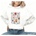 thumbnail image 1 of Colorful Floral Graphic Tee T-Shirt Top Print Commuting Hooded long-sleeved White S-2XL, 1 of 6