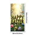 thumbnail image 1 of Colorful Floral Happy Easter Banner with Bunny and Eggs Backdrop Background Party Decorations for Easter Celebrations Photography Props Easter Parties Family Gatherings, 1 of 7