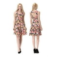 thumbnail image 1 of Colorful Floral Heart Cut Out Back Detail Fit & Flare Dress - Large / Black, 1 of 9