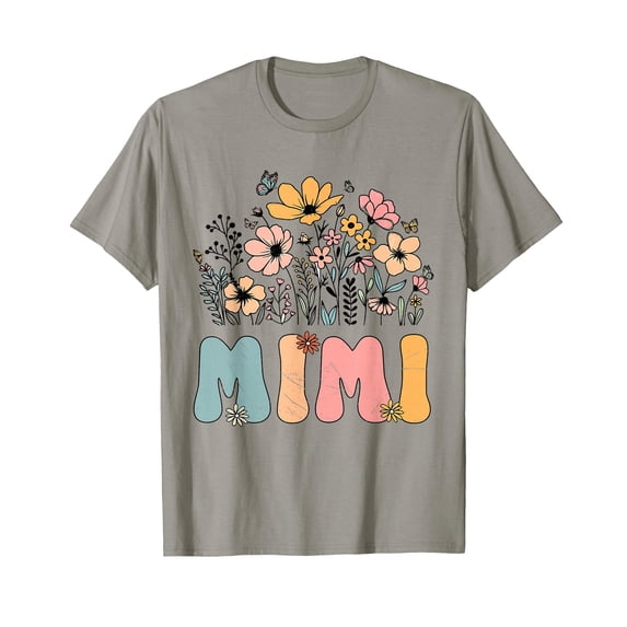 Colorful Floral Mimi Life T-Shirt for Grandmothers - Perfect Gift for Announcements
