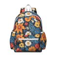 thumbnail image 1 of Colorful Floral Pattern Backpack for School,Cute School Bag,Schoolbag with Adjustable Shoulder Straps & Padded Back,13.4"x11"x4.7", 1 of 6