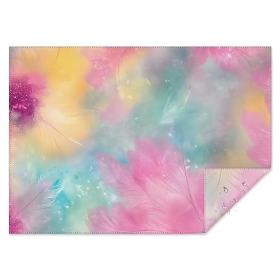 Colorful Floral Pattern Rectangle Tablecloth 60"x84",Waterproof Polyester Rectangle Table Cloth, Wipeable Spillproof Polyester Tablecloth for Dining, Camping, Indoor and Outdoor