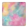 thumbnail image 1 of Colorful Floral Pattern Square Fitted Tablecloth with Elastic Edge,Square Table Cover,Washable Elastic Table Cover for Home Kitchen Party Decor 34"x34", 1 of 6