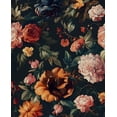 thumbnail image 1 of Colorful Floral Peel and Stick Wallpaper Gothic Dark Contact Paper Orange Flower Vintage Wall Mural for Bedroom Bathroom Vinyl Waterproof Self Adhesive Removable Renter Dorm Wall Paper 17.5" x 118", 1 of 14
