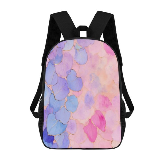 Colorful Floral Petals Art Print Backpack 17in Laptop traveling Bag Bags