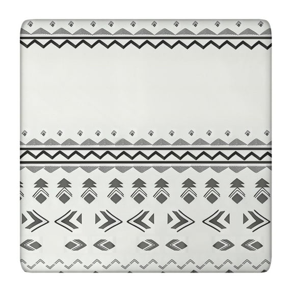 Colorful Floral Print Tablecloth with Stretch Fit for 36 Inch Square Bohemian Style Table Decor