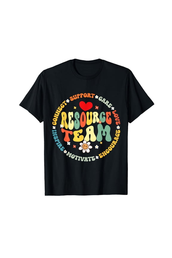 Colorful Floral Resource Teacher Team Special Education IEP T-Shirt for Educators