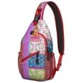 thumbnail image 1 of Colorful Floral Sling Backpack Lightweight Travel Shoulder Bag for Women Men, Bohemian Style Hiking Crossbody Daypack, 1 of 4